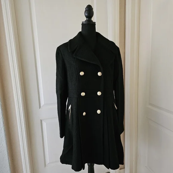 Double Breasted Skirted Peacoat Jacket/Coat - Picture 11 of 16